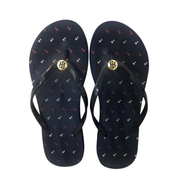 Tommy Hilfiger Blue Flip Flop Slippers – Size 9/10 - Picture 3 of 4